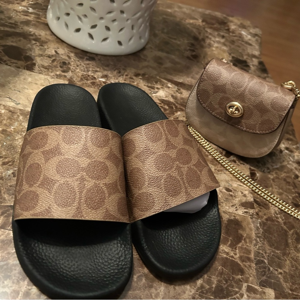 Coach Brown and Black Crossbody Bag